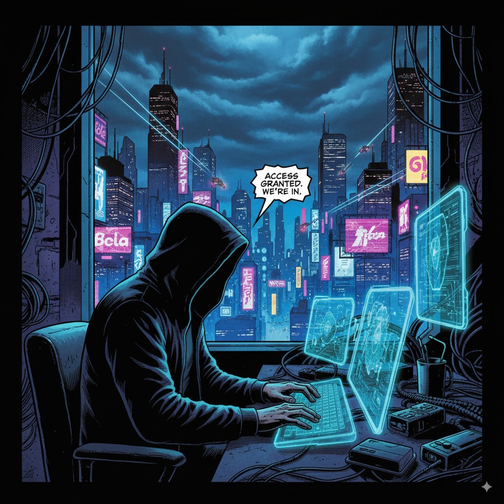 Cyberpunk Comic Panel