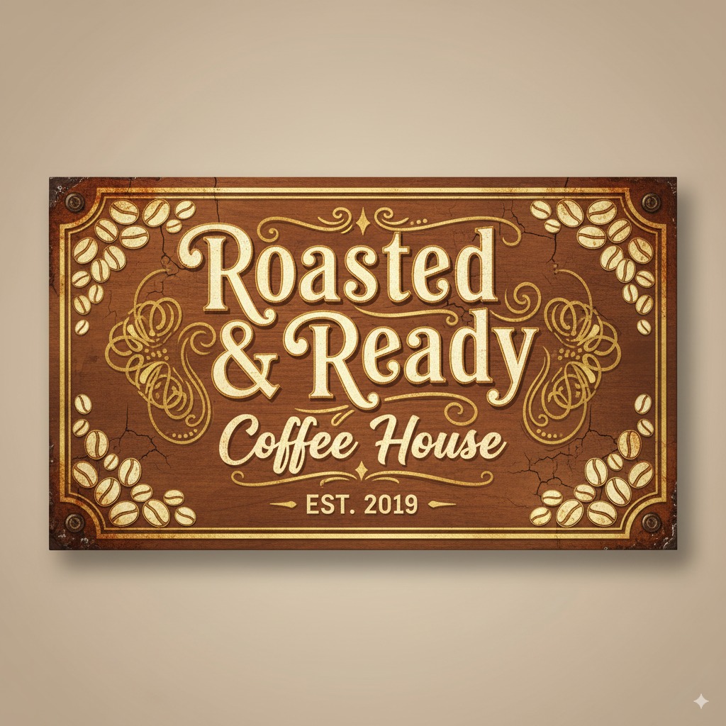 Vintage Cafe Signage