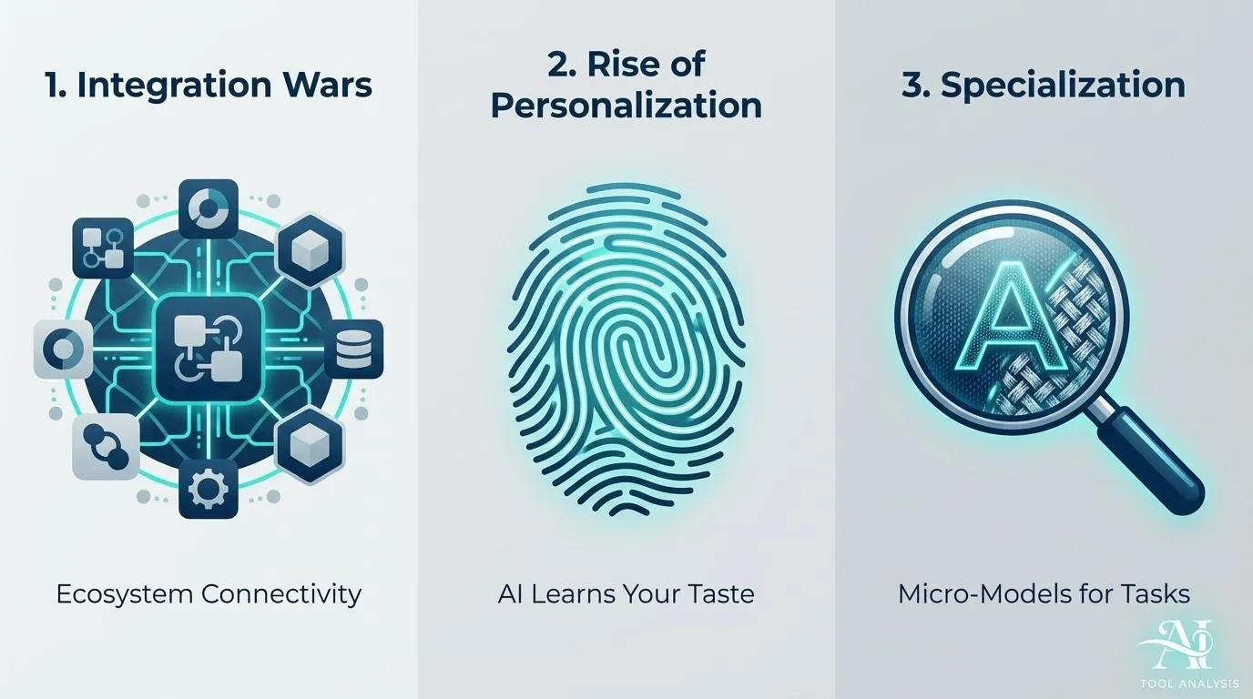 Best AI Image Generators Trends 2025 Infographic: Integration, Personalization, Specialization