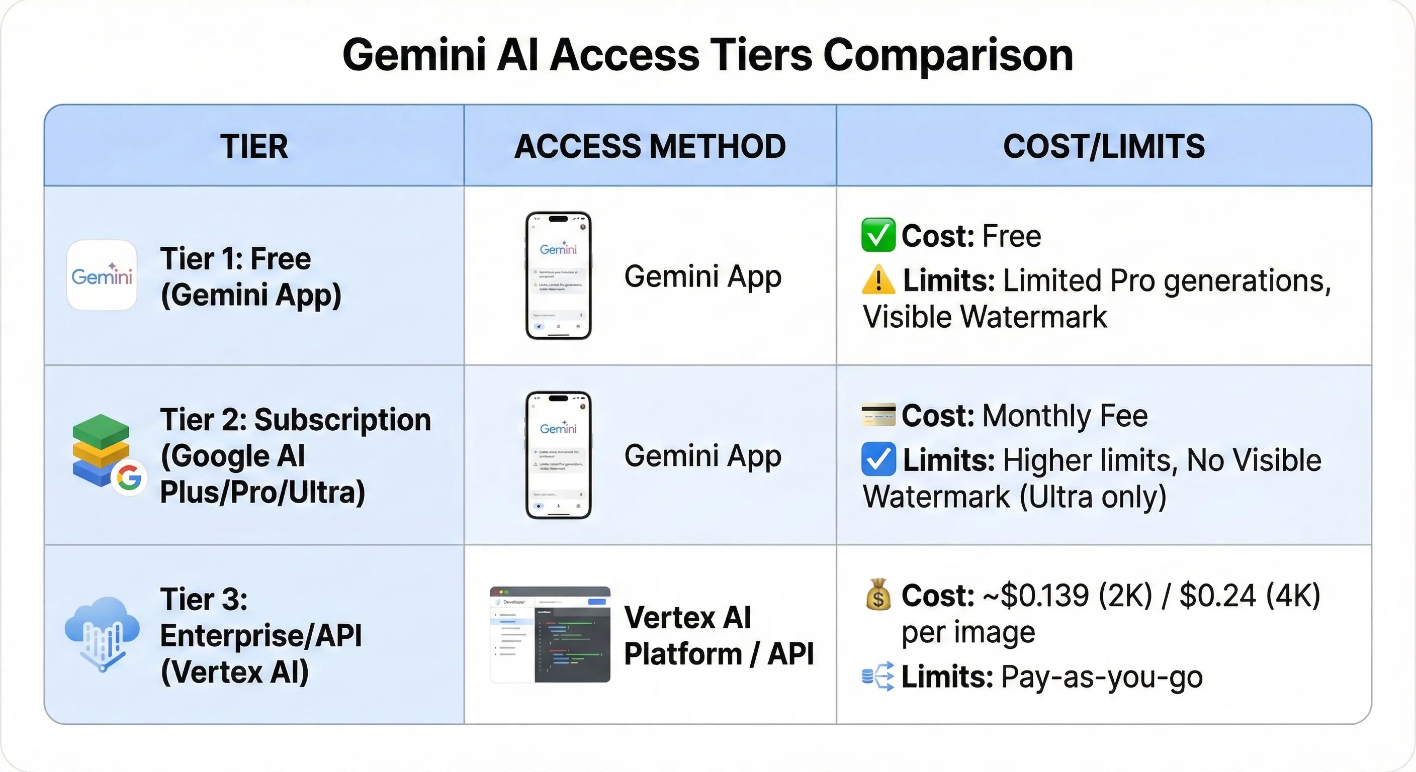 Nano Banana Pro Pricing Breakdown Table: Free, Subscription, and Enterprise Tiers