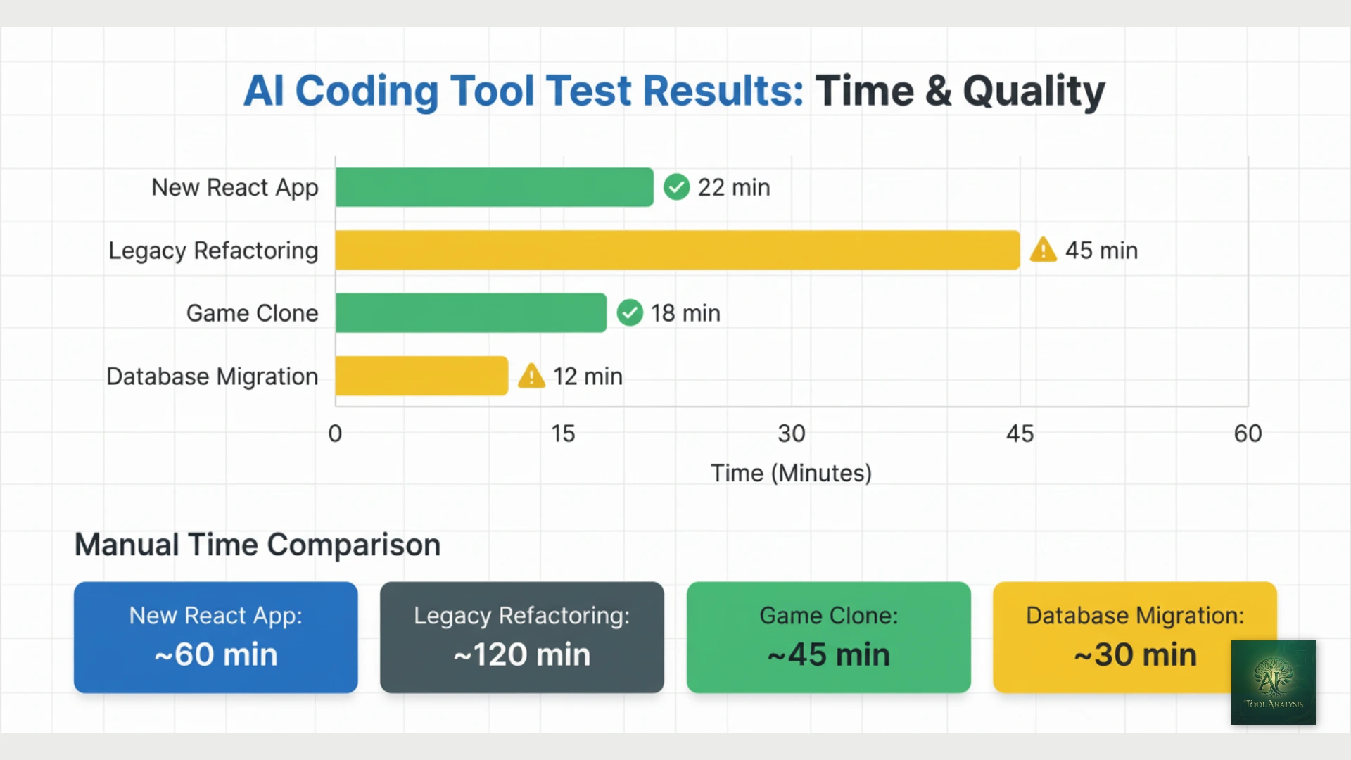 Google Antigravity test results showing task completion times and accuracy scores
